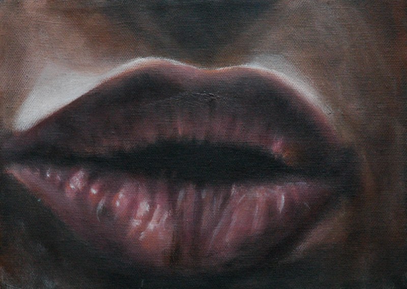 Il bacio, 2006, olio su tela, 24x18