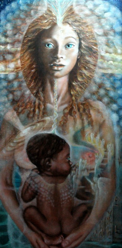 Madre alchemica, 2006, olio su tela, 60x120