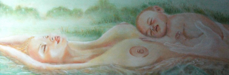 acqua, 2006, olio su tela, 120x40