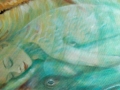 La donna balena, 2006, olio su tela, 120x40