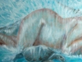 Pelle di foca, 2006, olio su tela, 120x40
