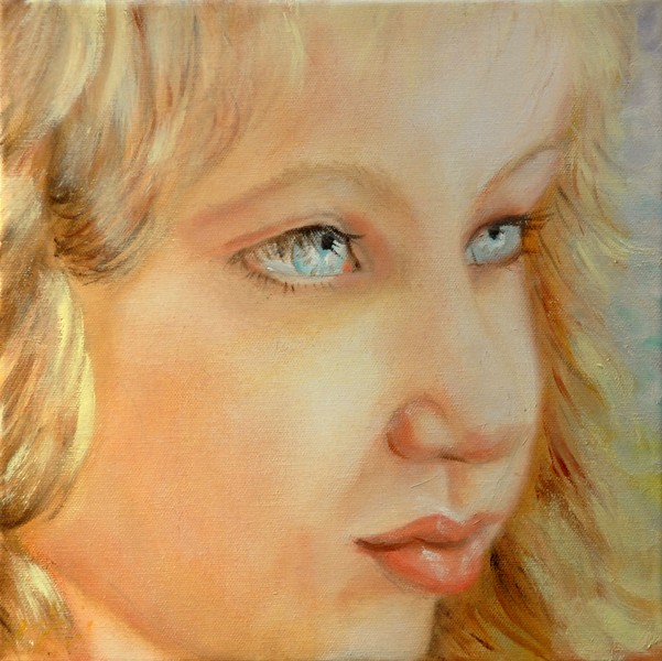 Piccolo angelo - 2008, olio su tela, 30x30