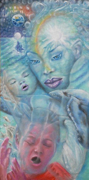 Preghiera  alla  Madre - 2008, olio su tela, 50x00