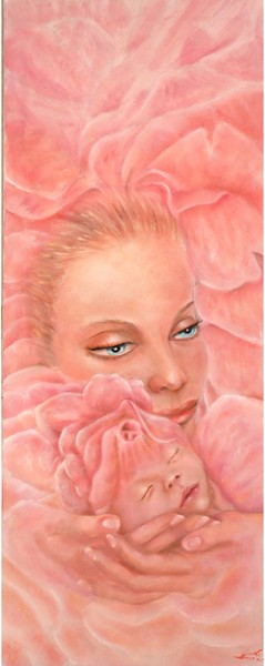 Rosa Mistica - 2008,olio su tela, 40x100