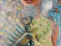 Il fiore di Atlantide - 2008, olio su tela, 50x100