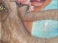 Protezione antica -  2008,olio su tela, 30x80