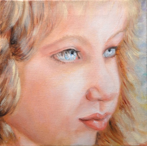 Angelo, olio su tela, 2009, 30x30