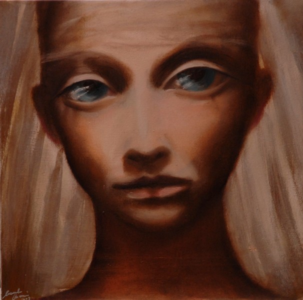 La dama di luce, olio su tela, 2009, 40x40